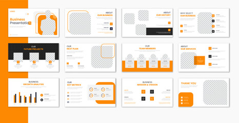 Wall Mural - Corporate template presentation design and page layout design, business presentation slideshow for brochure, company profile, website report, finance vector