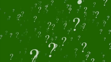 Wall Mural - Green screen Question marks formula text background teaching engineering, teaching equations and formulas backgrounds for teaching presentations graphic background