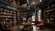 © Dniel - Luxury library the perfect place to read close to the books or just recharge