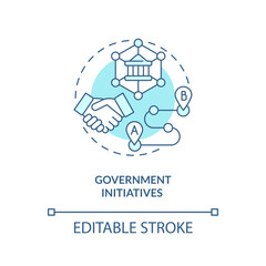Wall Mural - government initiatives turquoise concept icon. regulation. key supply chain strategy abstract idea t