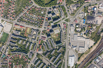 Wall Mural - aerial view of the Nysa city