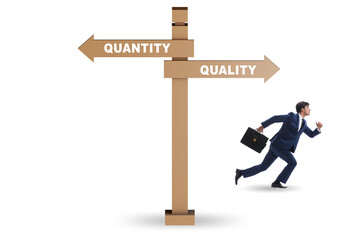 Concept of trade-off between quality and quantity