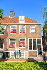 Wall Mural - Amsterdam, Netherlands - June 30, 2019: The historic city center of Amsterdam in the morning. Vijzelgracht Street