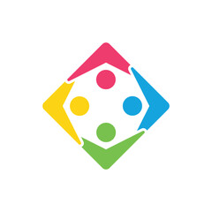Wall Mural - comunity logo design vector