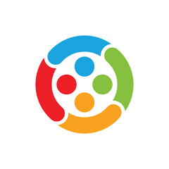 Wall Mural - comunity logo design vector
