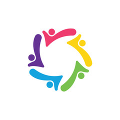Wall Mural - comunity logo design vector