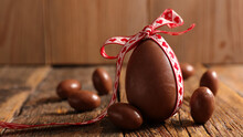 Chocolate Easter Egg With Bow