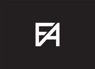 Alphabet letters monogram logo icon FA design