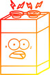 © lineartestpilot - warm gradient line drawing cartoon shocked battery