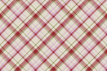 Seamless pattern of scottish tartan plaid. Repeatable background with check fabric texture. Vector backdrop striped textile print.