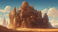 Desert Castle (Ai Generative Art)