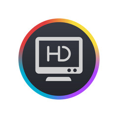 Sticker - HDTV - Pictogram (icon) 