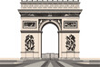 arch of triumph vectorial in paris france