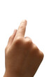 © USM Photography - Child hand touching display or pointing to something isolated transparent PNG photo. Little boy's hand touches the touch screen.