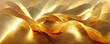 © Jim1786 - gold luxury wave design Abstract elements with glitter effect on golden background, generative ai.
