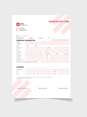  
Modern Registration resume Form	