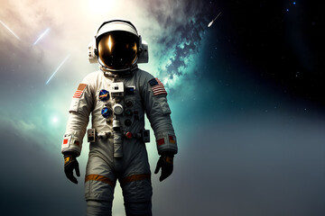 Wall Mural - astronaut in deep space concept. Generative ai