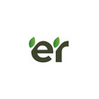 Letter ER Logo with Nature Concept: Organic Designs for Eco-Friendly Branding