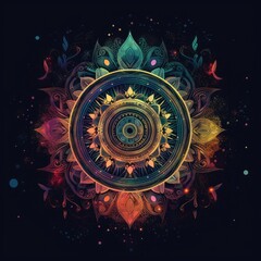 Wall Mural - Cosmic Mandala, generative ai