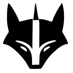 black and white of anubis icon