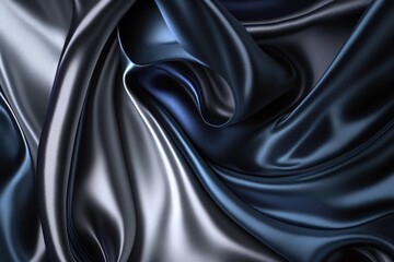 Colourful silk shiny and crumpled fabric textures, created using generative ai technology