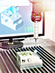 Coordinate measuring machine with monitor