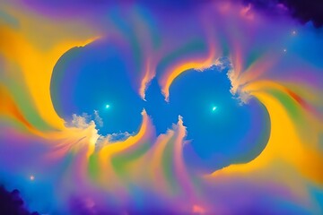 Wall Mural - Celestial Clouds Generative AI