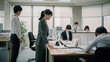 © Dangubic - A fictional person. Dynamic Day-to-Day Life in a Japanese Office Environment