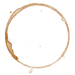 Coffee stains isolated on a transparent background. Royalty high-quality free stock PNG image of Coffee and Tea Stains Left by Cup Bottoms. Round coffee stain isolated, cafe stain fleck drink beverage