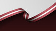 Latvia ribbon flag background.