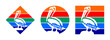 st petersburg of florida flag icon set. PNG