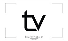 TV, VT, Abstract Letters Logo Monogram