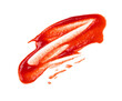 Wet stain of red tomato ketchup isolated