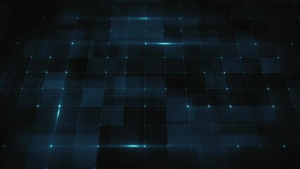 Wall Mural - Abstract Digital Data Technology Grid Fx Background/ 4k animation of an abstract background with digital data technology graphic grid seamless looping
