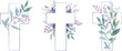 Vector Watercolor Easter cross clipart. Floral crosses illustration, Easter painted cross, Christian vector Cross made of green leaves and roses. PNG crosses, Festive Holidays, spring.