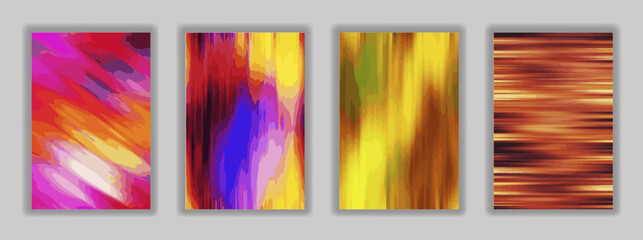 Wall Mural - Set of Abstract Color blur background. Modern Smartphone screen, mobile app Template. 