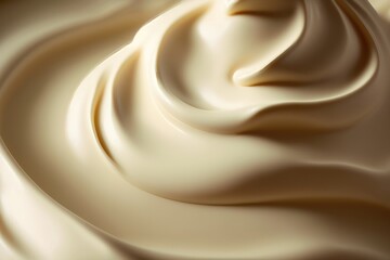 Wall Mural - Close-up of cream texture. AI generated