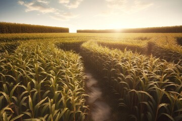 Corn maze. AI generated