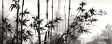 Fototapeta Sypialnia - bamboo drawing. oriental. Generative AI.