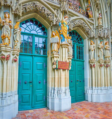 Wall Mural - The entrance portal to Bern Minster, called the Last Judgment, Bern, Switzerland