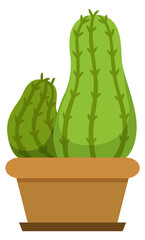 Poster - Decorative houseplant. Home botany icon. Cartoon cactus