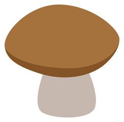 Sticker - Mushroom icon. Forest plant symbol. Natural fungi