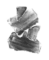 Wall Mural - abstract vector hand drawn illustration. black ink on white background. abstract shapes. grunge text