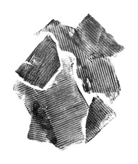 Wall Mural - abstract vector hand drawn illustration. black ink on white background. abstract shapes. grunge text