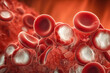 Blood cells in a bone marrow biopsy, AI Generative