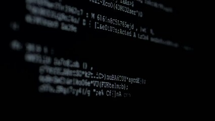 Wall Mural - program code. source code on the monitor screen. web development. computer programming code scroll.