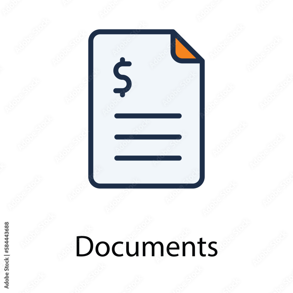Documents icon. Suitable for Web Page, Mobile App, UI, UX and GUI design.