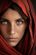Portrait of a beautiful afghan woman. Generative AI