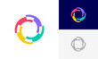 © DevArt - abstract circle rotation, abstract circle motion overlapping logo icon design vector