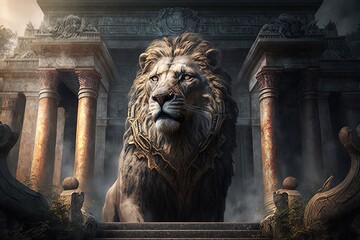Wall Mural - the emerging majesty from a former abode of kings generative ai